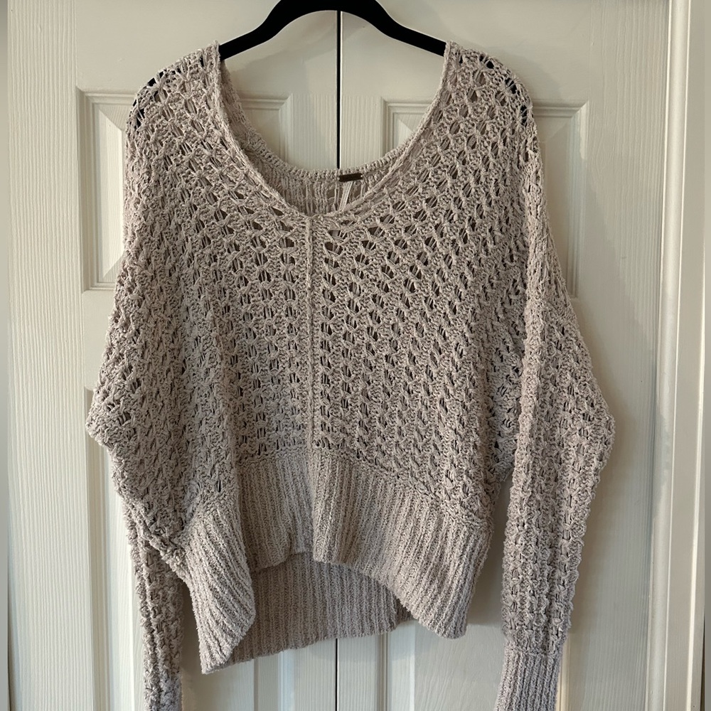 FREE PEOPLE Best of You Sweater, Beige/Neutral, Size Small